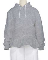 Ruffle Hem Hoodie