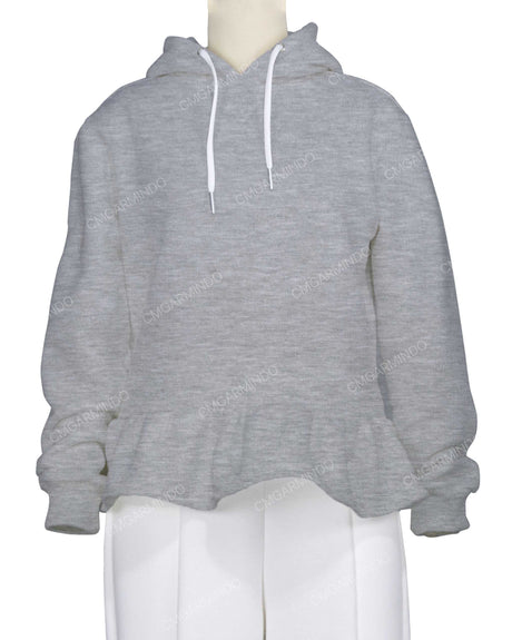 Ruffle Hem Hoodie