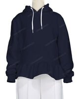 Ruffle Hem Hoodie