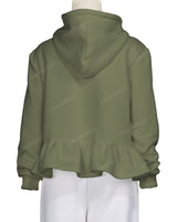 Ruffle Hem Hoodie