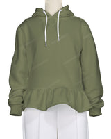 Ruffle Hem Hoodie