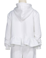 Ruffle Hem Hoodie