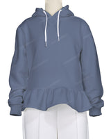 Ruffle Hem Hoodie