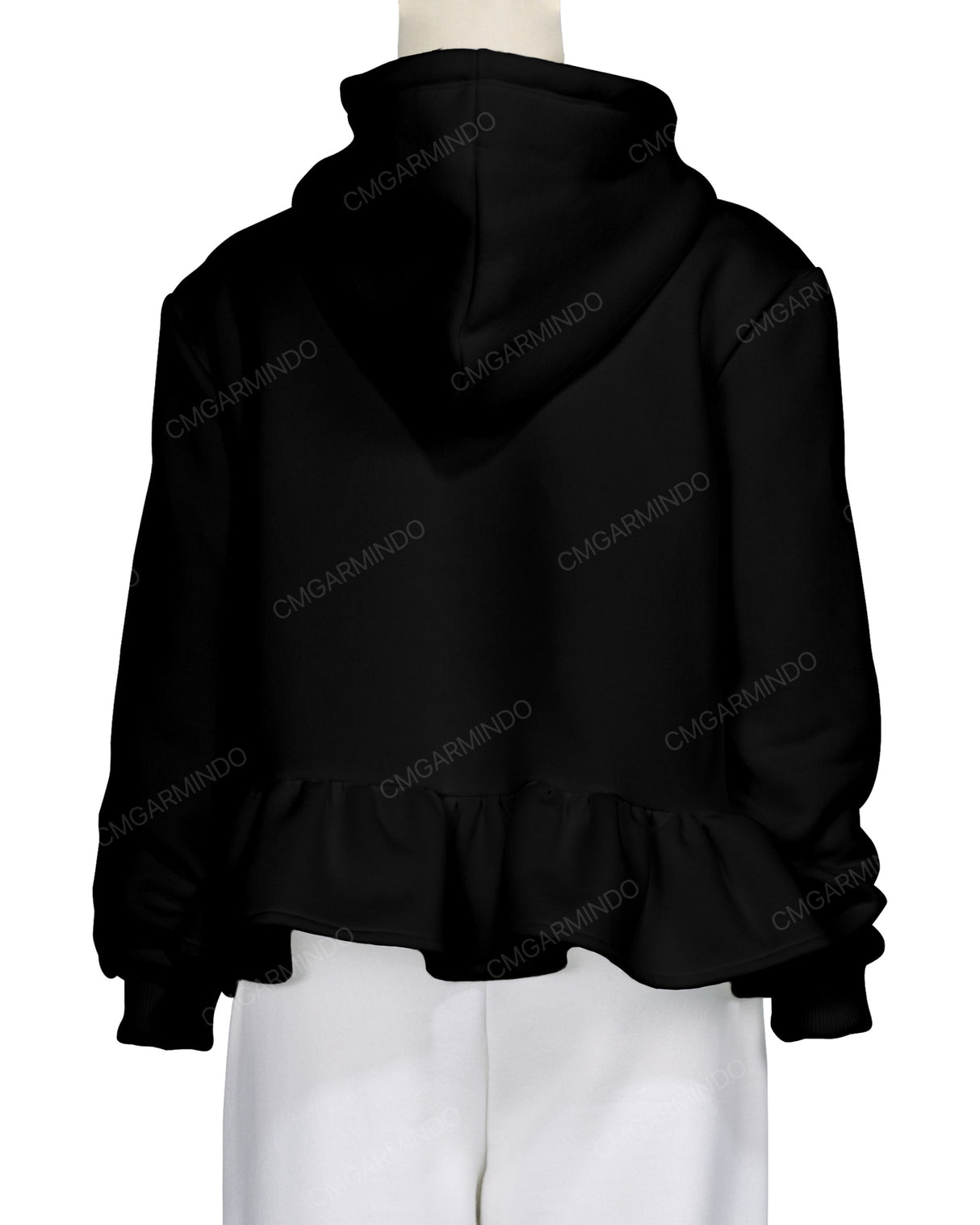 Ruffle Hem Hoodie