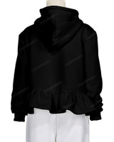 Ruffle Hem Hoodie