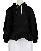 Ruffle Hem Hoodie
