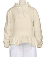 Ruffle Hem Hoodie