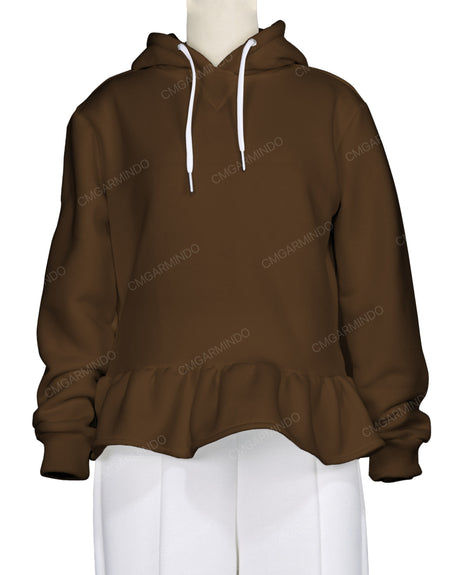 Ruffle Hem Hoodie