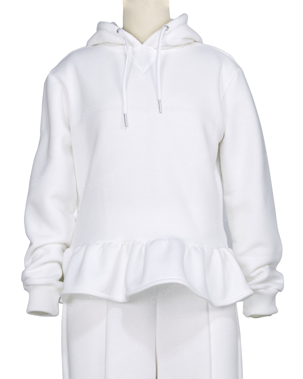 Ruffle Hem Hoodie