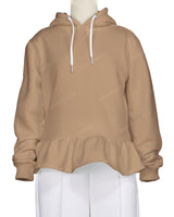 Ruffle Hem Hoodie