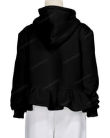 Ruffle Hem Hoodie