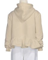 Ruffle Hem Hoodie