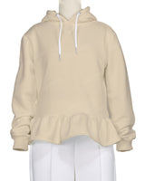 Ruffle Hem Hoodie