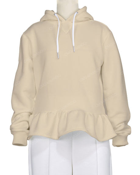 Ruffle Hem Hoodie