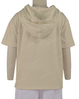 Short Sleeve Half Placket Hoodie