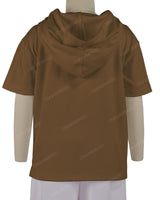 Short Sleeve Half Placket Hoodie
