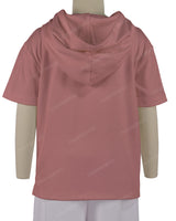 Short Sleeve Half Placket Hoodie