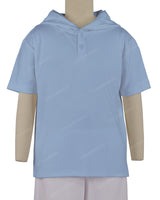 Short Sleeve Half Placket Hoodie