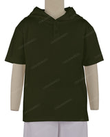 Short Sleeve Half Placket Hoodie