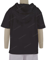 Short Sleeve Half Placket Hoodie