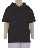Short Sleeve Half Placket Hoodie