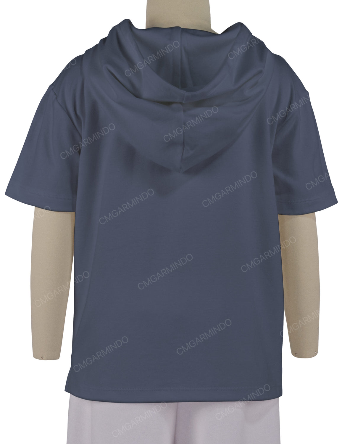 Short Sleeve Half Placket Hoodie