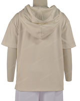 Short Sleeve Half Placket Hoodie