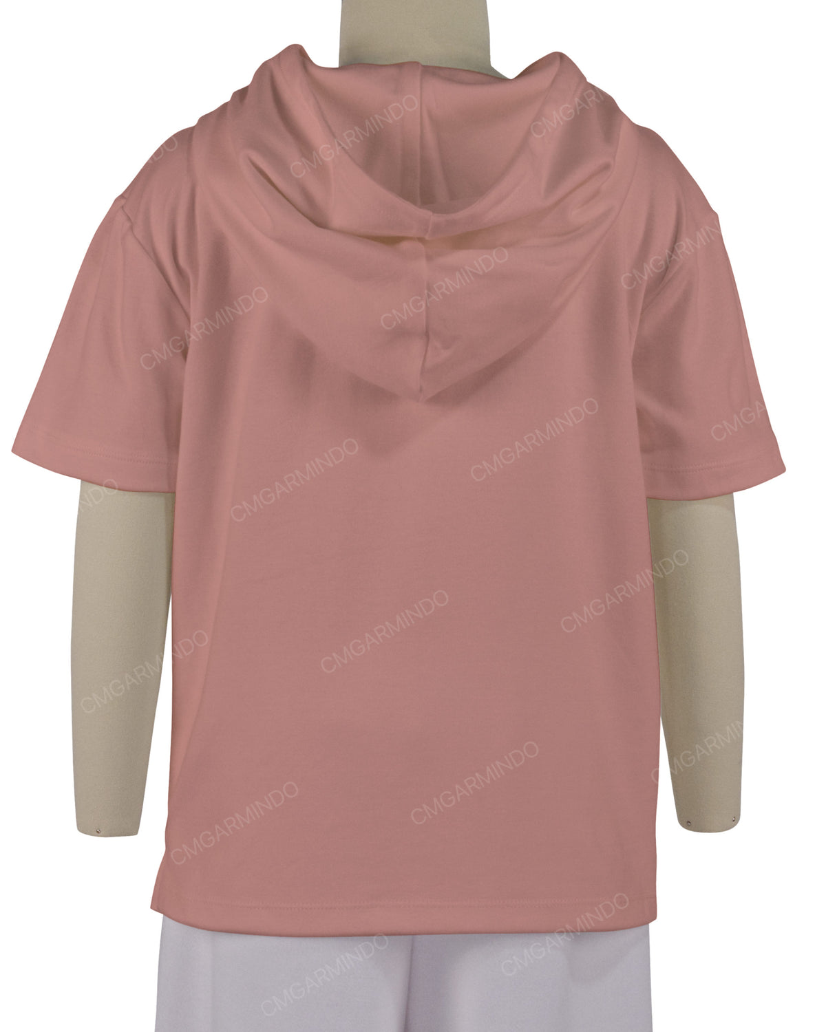 Short Sleeve Half Placket Hoodie