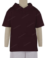 Short Sleeve Half Placket Hoodie