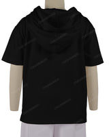 Short Sleeve Half Placket Hoodie