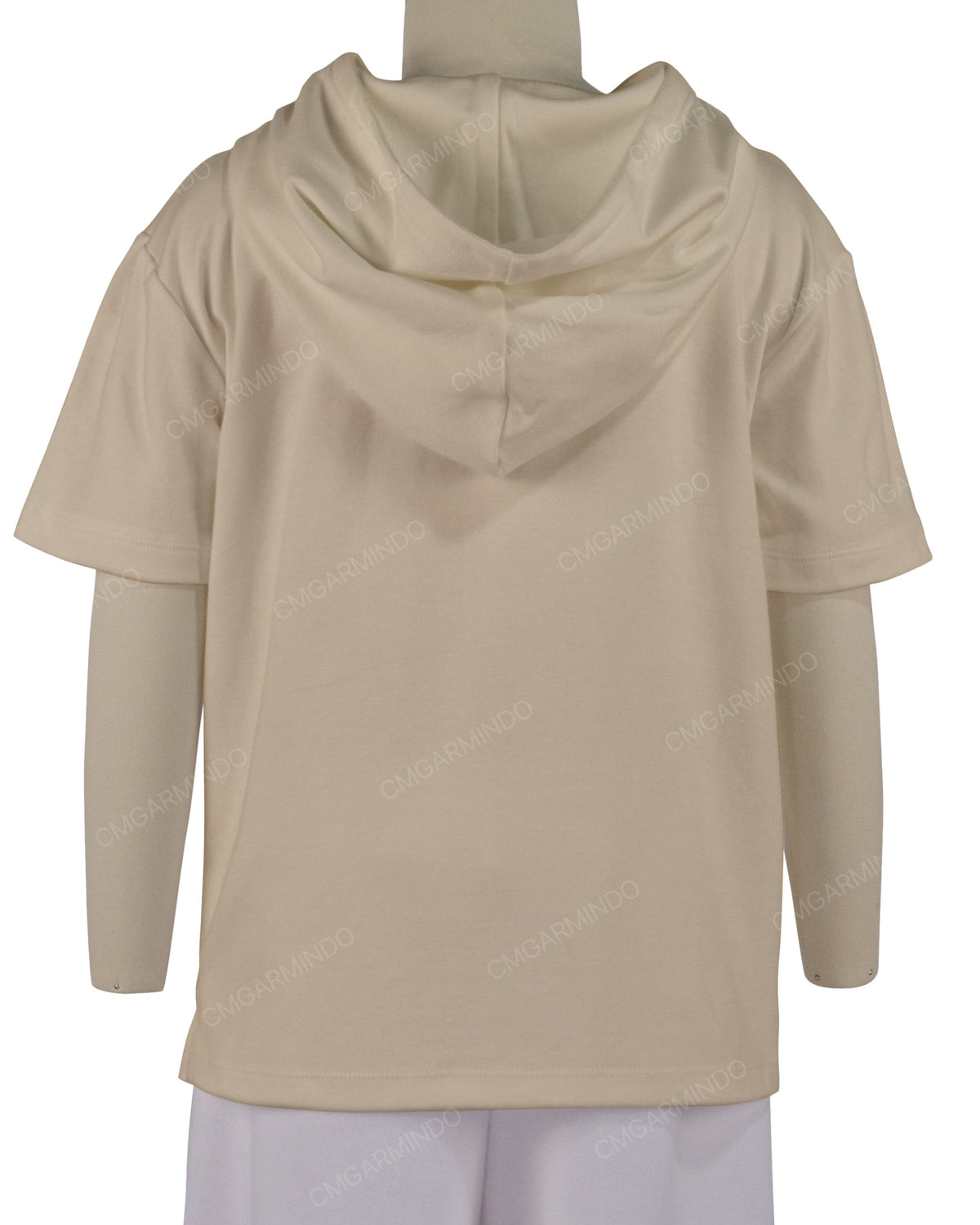 Short Sleeve Half Placket Hoodie