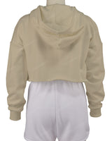 Raw Edge Crop Hoodie