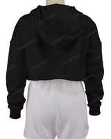 Raw Edge Crop Hoodie