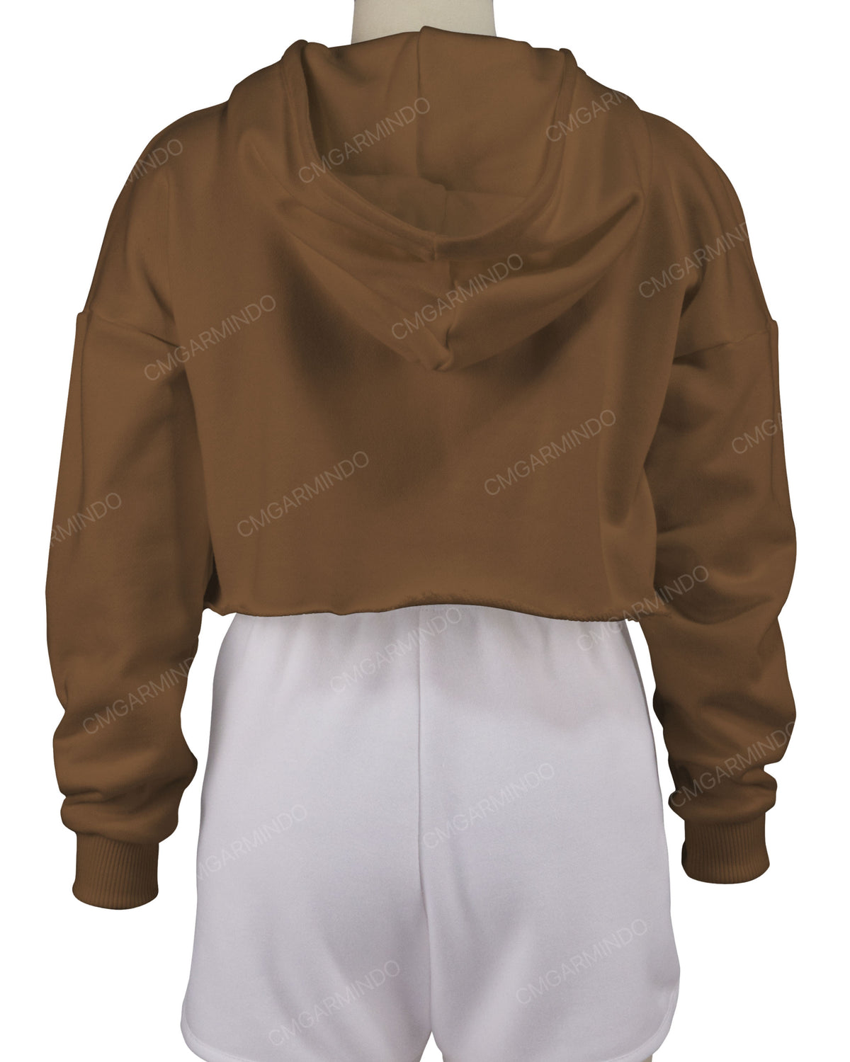 Raw Edge Crop Hoodie
