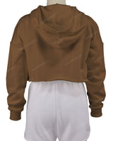 Raw Edge Crop Hoodie