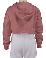 Raw Edge Crop Hoodie