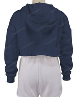 Raw Edge Crop Hoodie