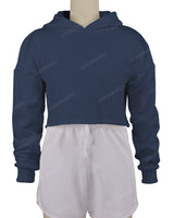 Raw Edge Crop Hoodie