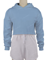Raw Edge Crop Hoodie