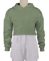 Raw Edge Crop Hoodie