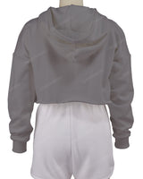 Raw Edge Crop Hoodie