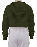 Raw Edge Crop Hoodie