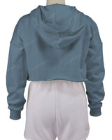 Raw Edge Crop Hoodie