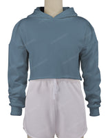 Raw Edge Crop Hoodie