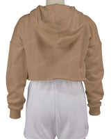 Raw Edge Crop Hoodie
