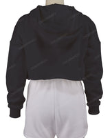 Raw Edge Crop Hoodie
