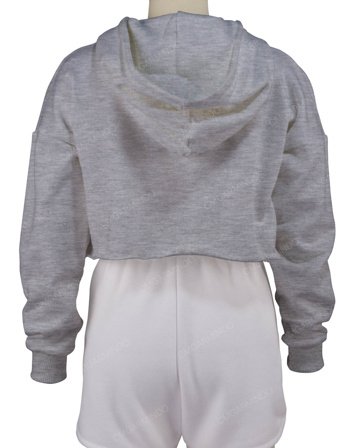 Raw Edge Crop Hoodie