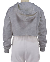 Raw Edge Crop Hoodie