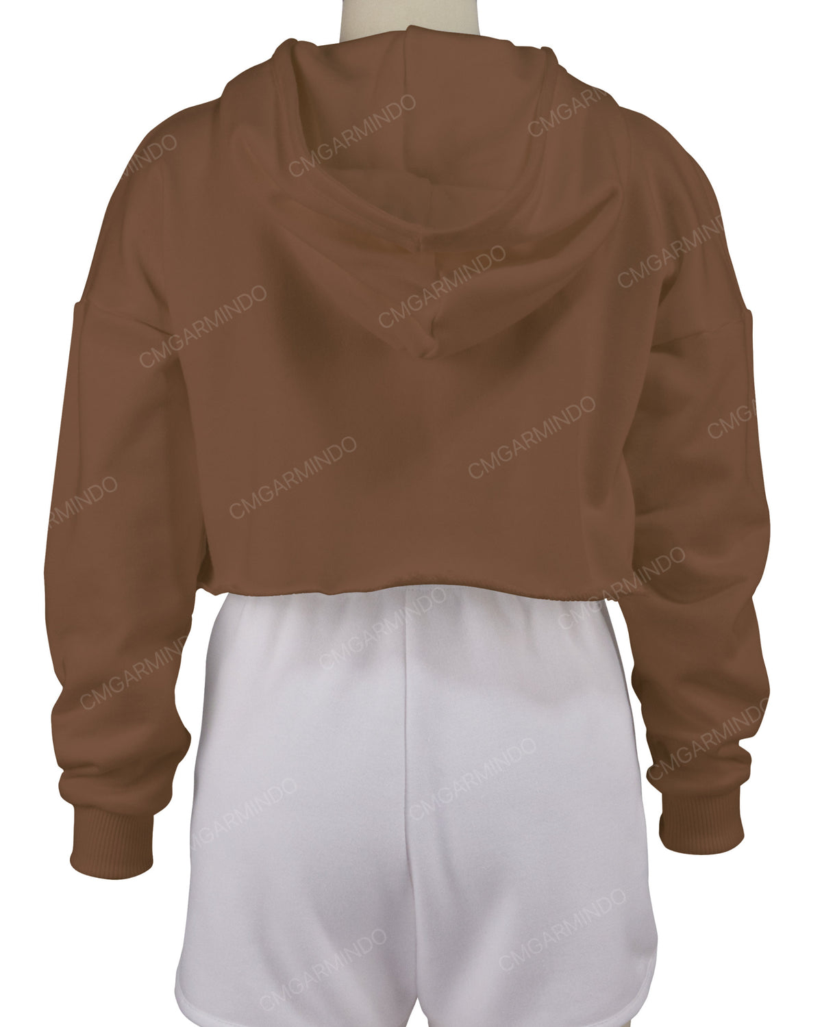 Raw Edge Crop Hoodie