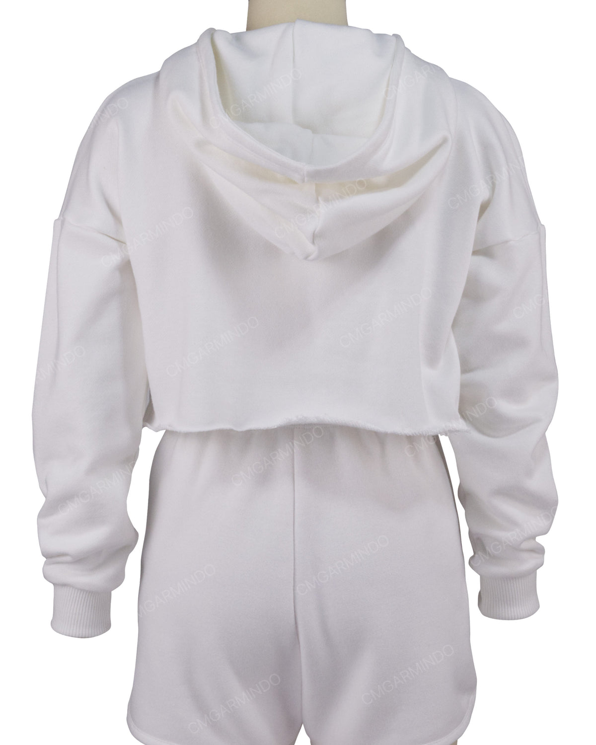 Raw Edge Crop Hoodie